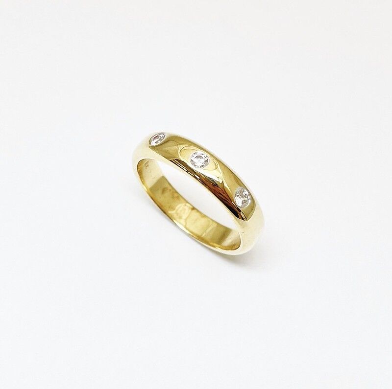 3 Diamond Accent Wedding Band - Image 2