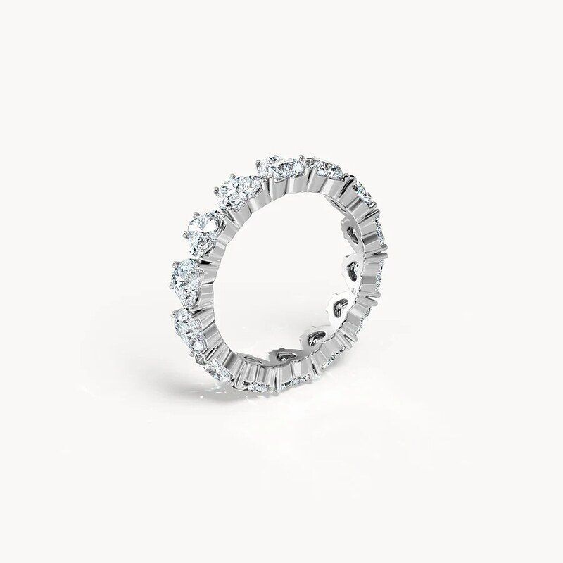 Heart Cut Eternity Band (10 Pointer) - Image 2