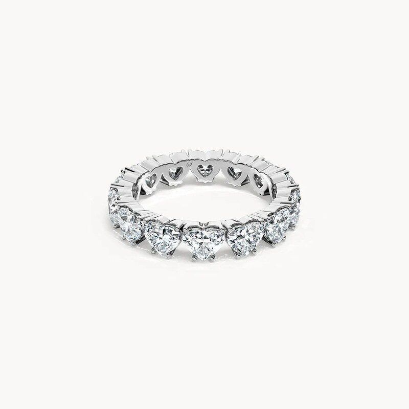 Heart Cut Eternity Band (10 Pointer)